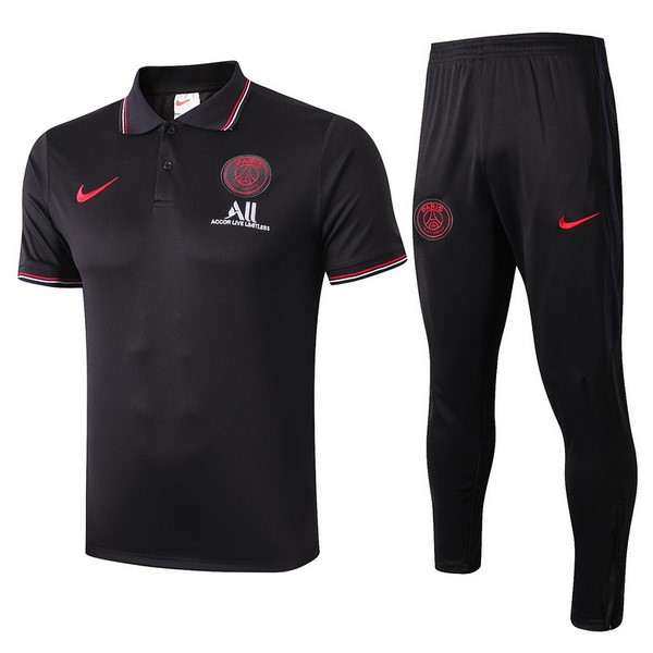 Replicas Polo Paris Saint Germain Conjunto Completo 2019/20 Rojo Negro Blanco